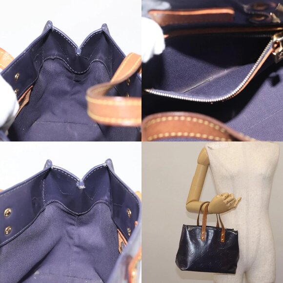LOUIS VUITTON Monogram Vernis Reade PM Hand Bag Indigo M91335 LV Auth 144063 - Picture 15 of 15